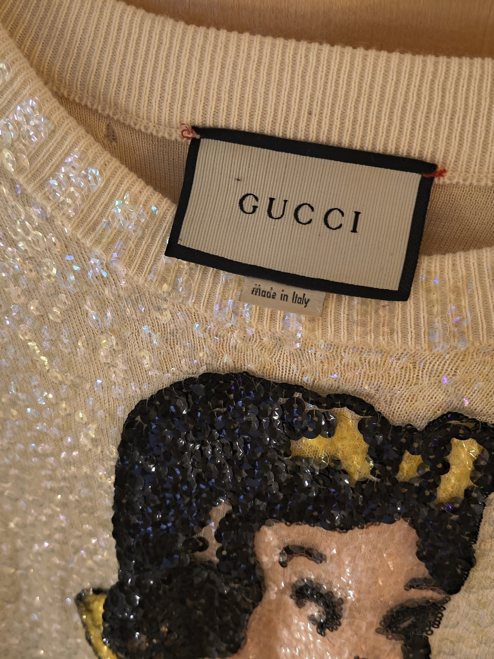 RARE Collector's Piece: Gucci x Disney SS18 Snow White Sequin Wool Knit Sweater